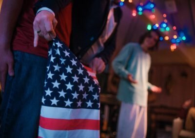 American Flag High school graduation magic entertainment Orcas Island